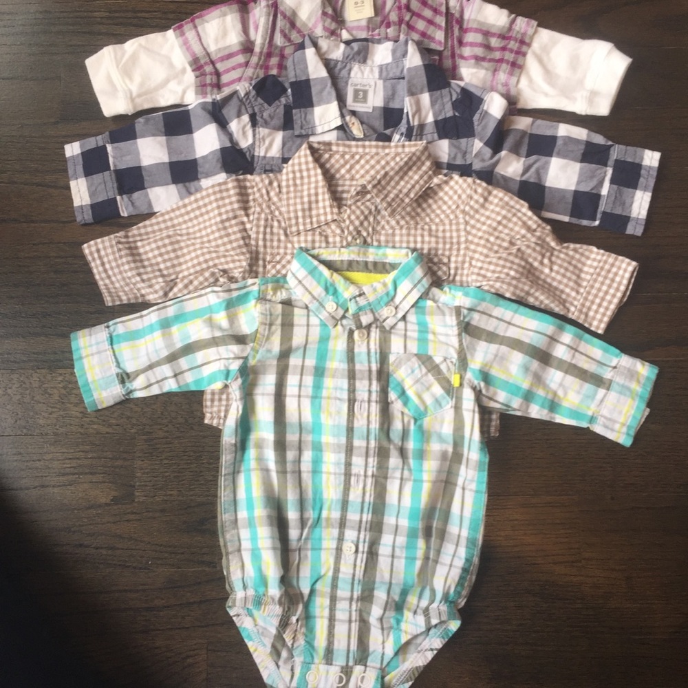 Collared Shirt- - Bundle of 4